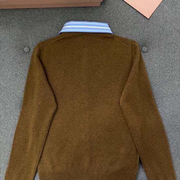 Miu Miu Lapel Cashmere Knit Cardigan Sz S - Picture 2 of 5